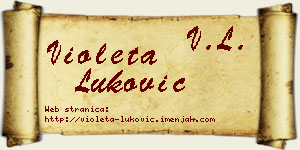 Violeta Luković vizit kartica